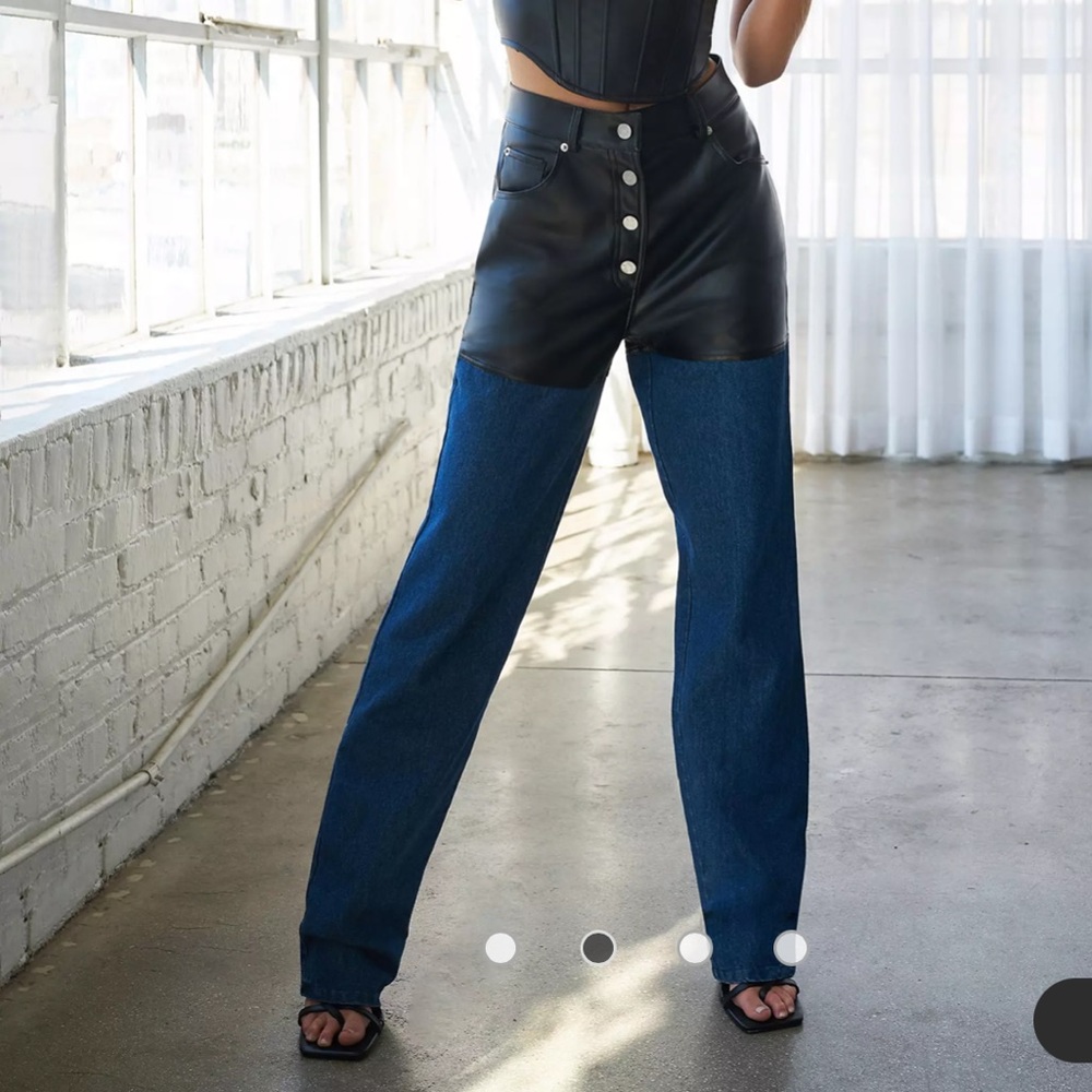 4th & RECKLESS HIGH WAISTED PU JEANS